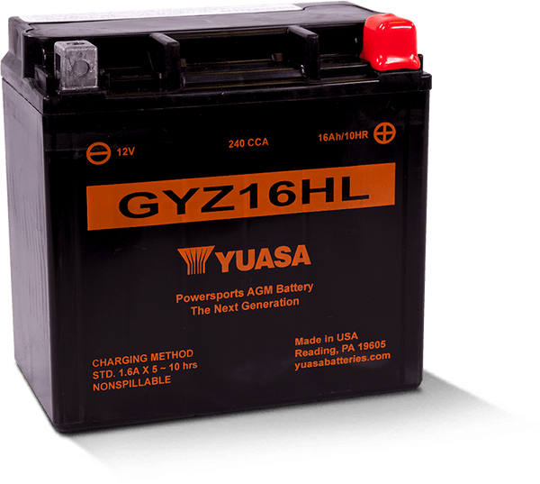 YUASA 12V-14Ah バッテリー　ハーレー Battery YUASA YTX16-BS (Maintenance Free Type) 12V 14Ah